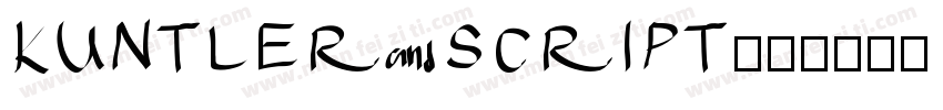 KUNTLER SCRIPT字体转换